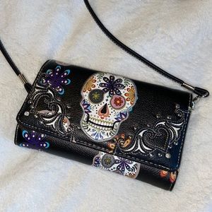 Sugar Skull Wallet/Crossbody